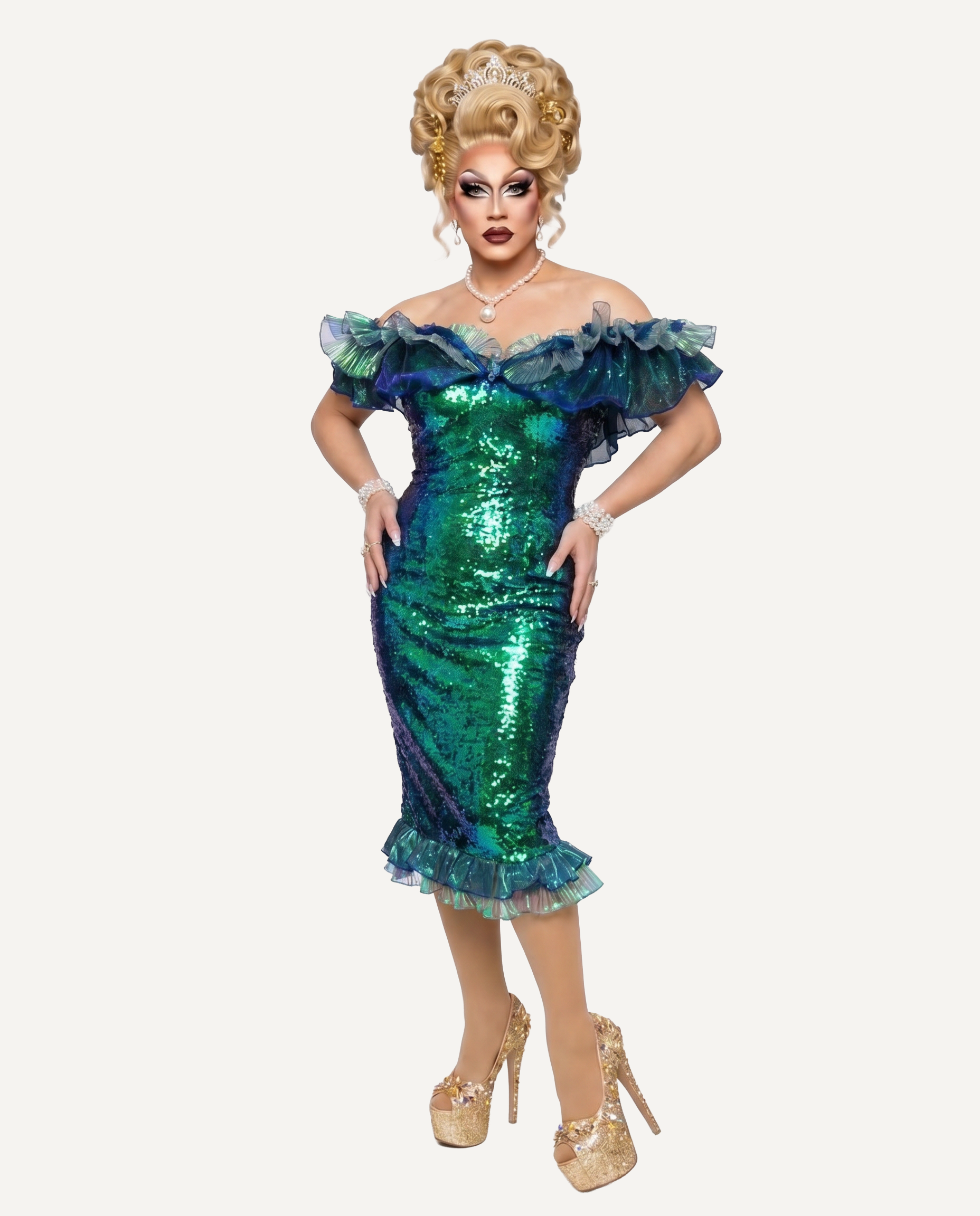 BLACK / GOLD TO MERMAID DRESS