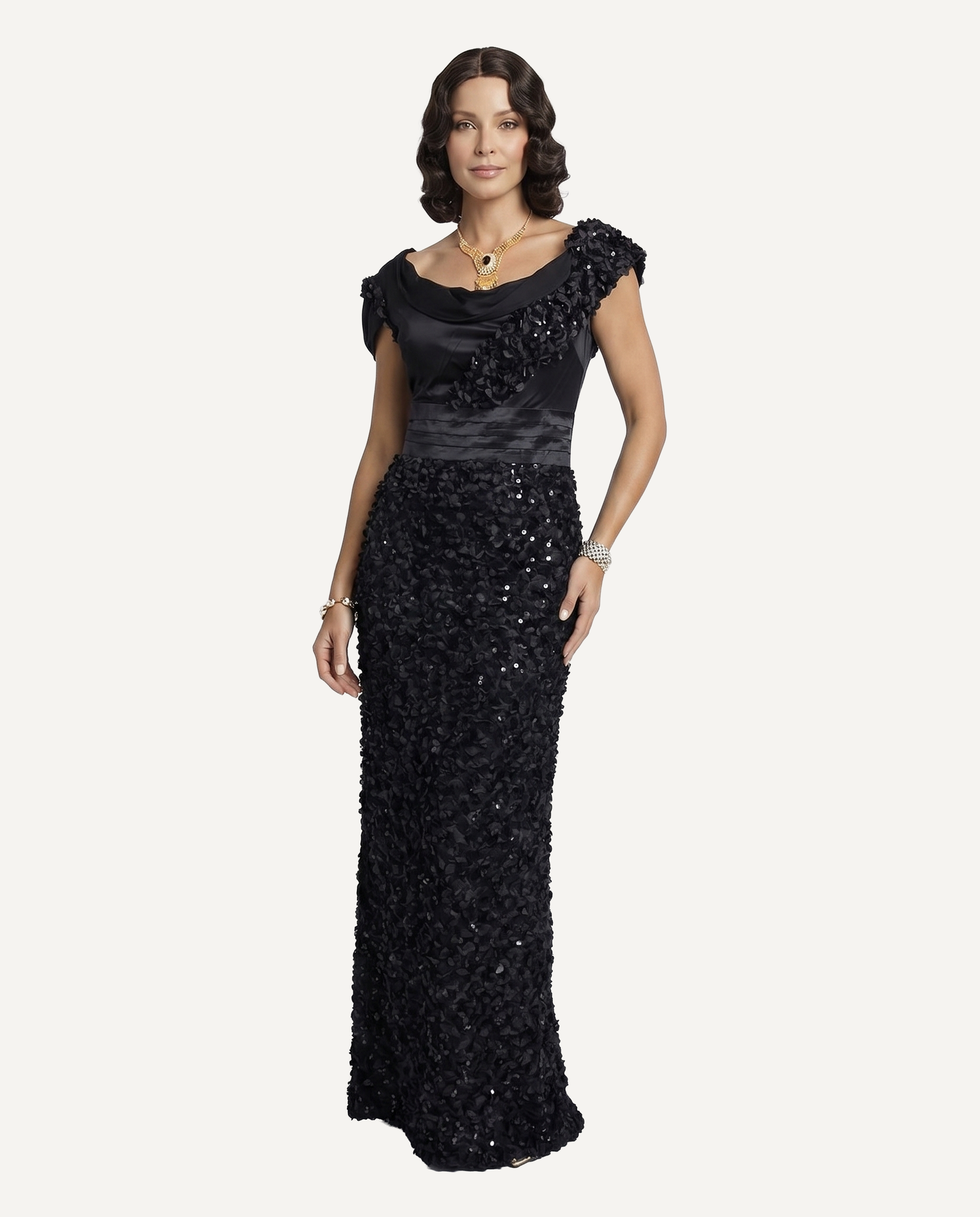 BLACK FLOWERS DRESS