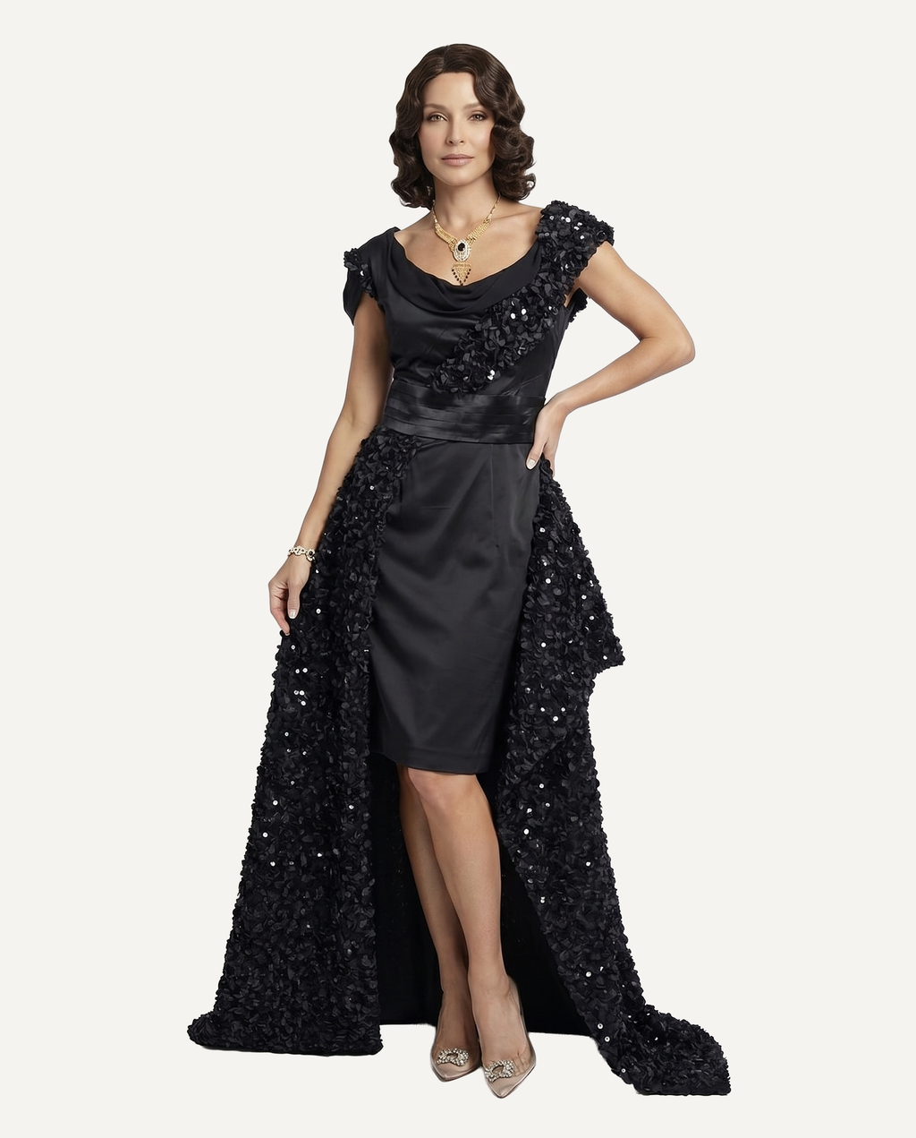 BLACK FLOWERS DRESS