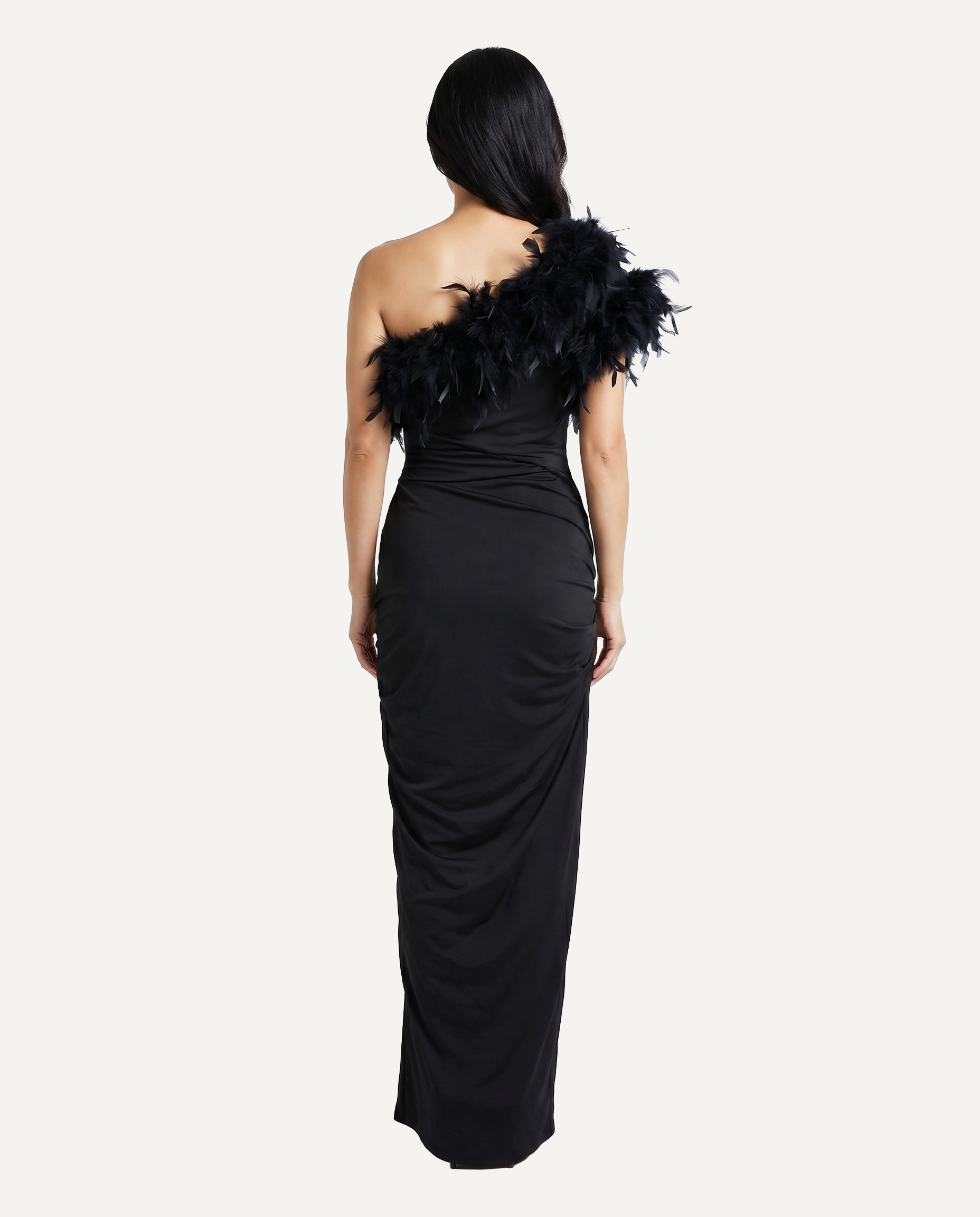 BLACK FEATHERS DRESS